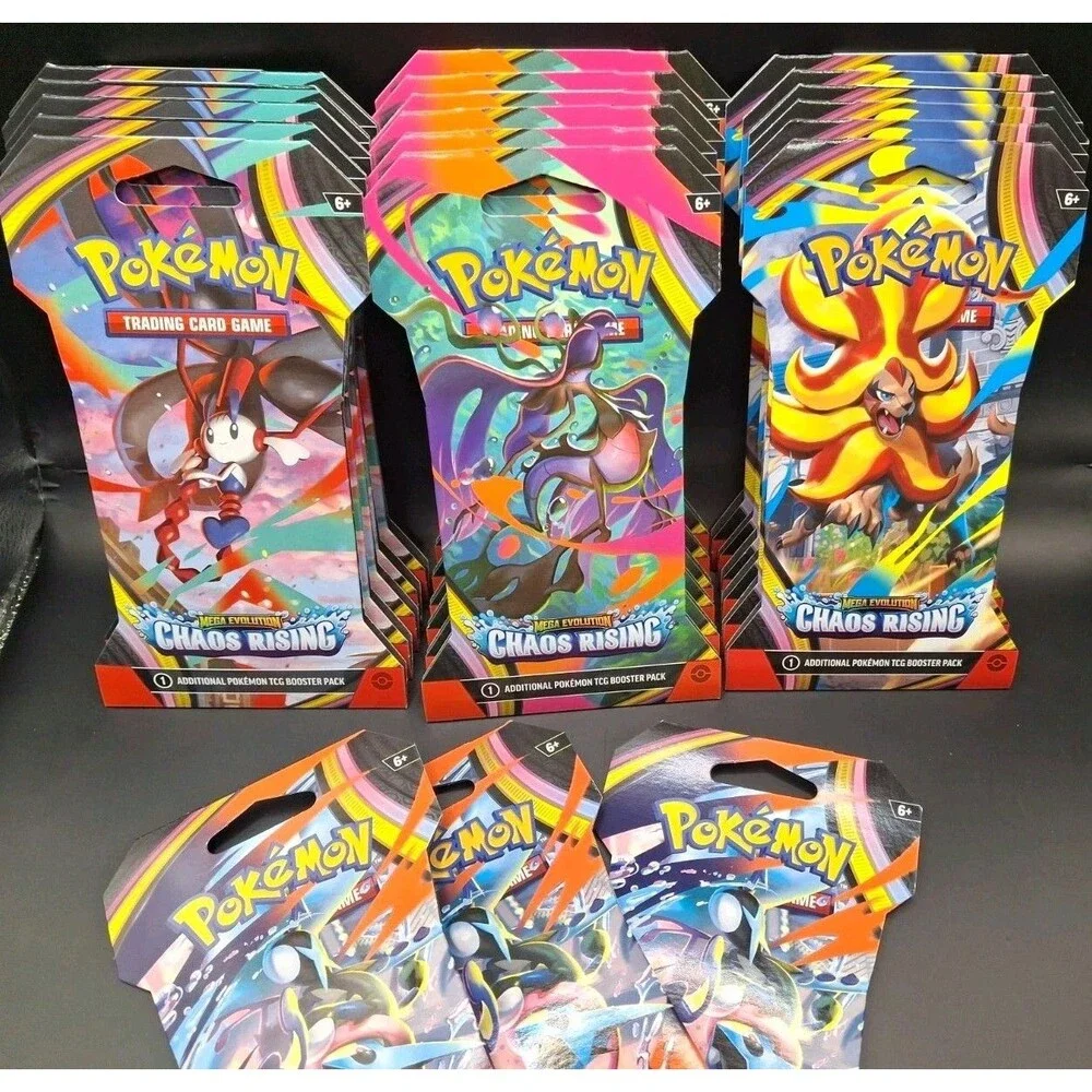 20 X Pokemon TCG Mega Evolution: Chaos Rising - Booster Pack Sleeves NEW